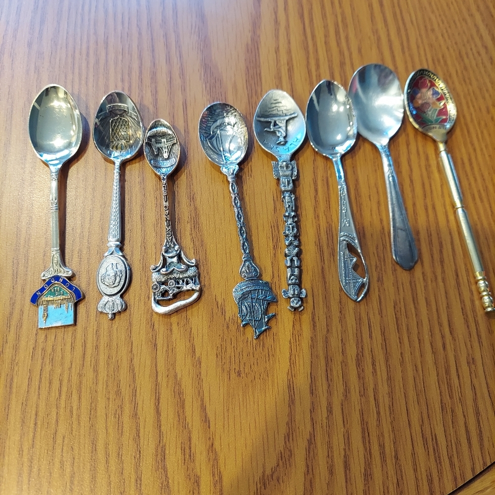 Vintage Minature Spoons, some Silver Plated. GC&Interesting.